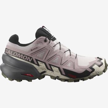 Salomon SPEEDCROSS 6 GORE-TEX Ženske Tenisice Za Trčanje Sive Roze Crne Maslinasto Zelene | FYPGtEG5